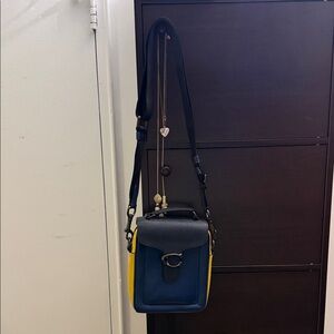 Coach Blue and Yellow Crossbody Bag